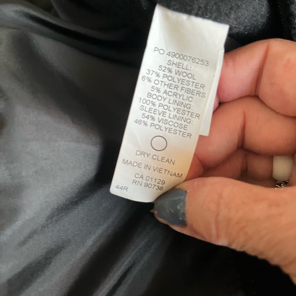 Calvin Klein Men's Double-Breasted Black Pea Coat FINAL SALE - Picture 4 of 6